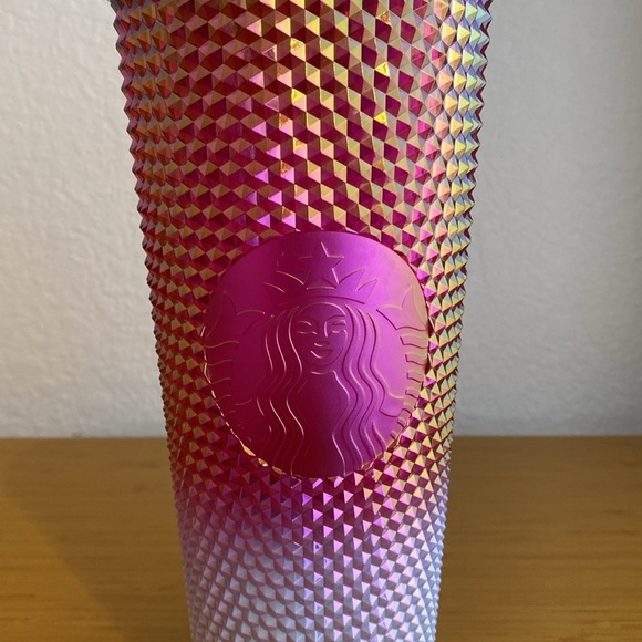 Starbucks 2024 Ruby Iridescent White & Gold Gradient Studded Bling Tumbler. NWT. - Picture 2 of 3